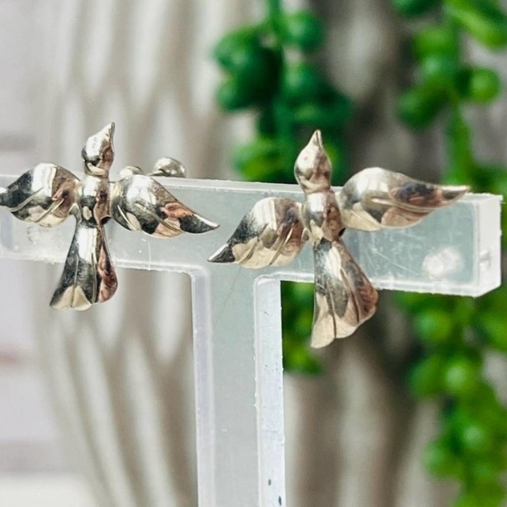 🍋VINTAGE SILVER TONE BIRDS - Picture 6 of 10